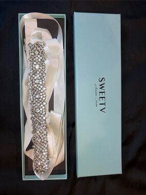 SWEETV accessories collection Crystal Waist Chain/belt wedding jewelry pretty